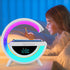 Lampa Smart LED RGB si Incarcator Wireless 15W, Lumini Ambientale, Sincronizare muzicala, Difuzor 5W, Muzica Bluetooth, USB, FM Radio, MicroSD, AUX, Afisaj Ceas Digital, Alarma, Alb